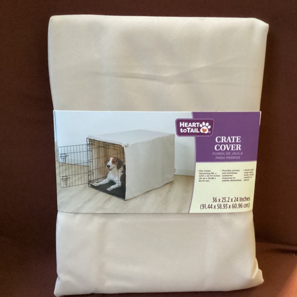 Heart To Tail Crate Cover Cream Color NEW - Picture 4 of 8